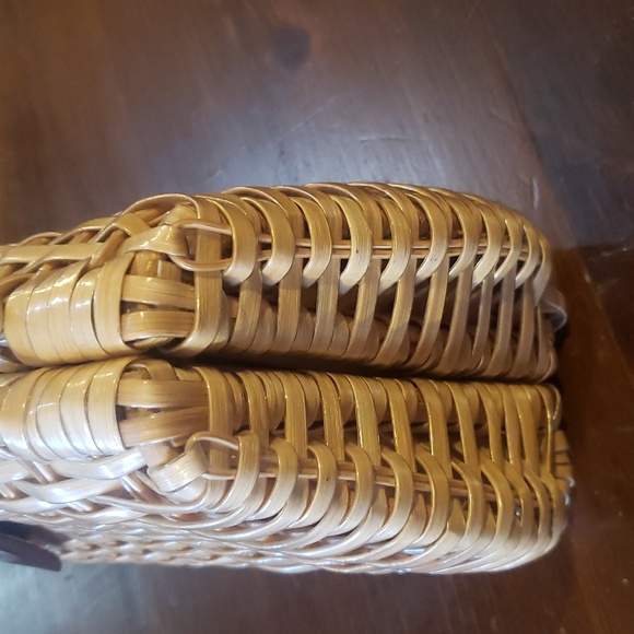 Vintage straw purse with handles - Picture 5 of 10